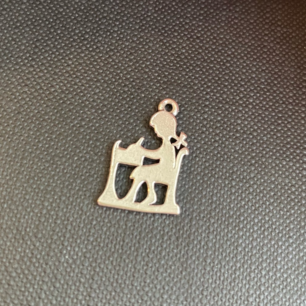 James Avery School Girl at Desk Charm